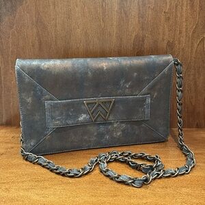 Kelly Wynne Distressed Leather Crossbody Bag